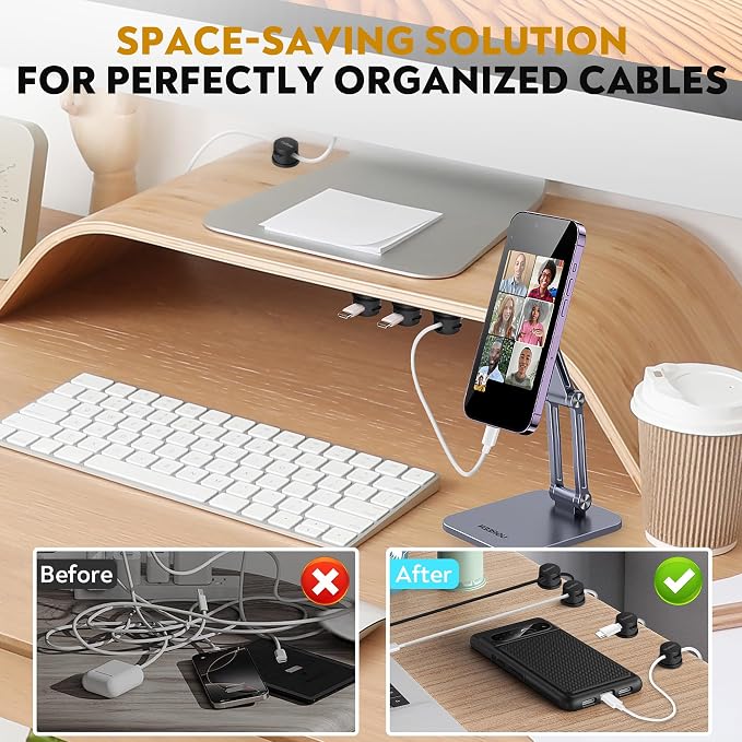 8 Pack Magnetic Cable Management Clips - Image 2