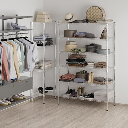 21" Deep x 48" Wide x 74" Height Wire Shelving Kit | 6-Tier | NSF Commercial - Image 7