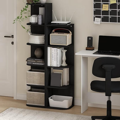 Furinno Pasir 4-Tier Corner Open Shelf Bookcase - Image 2