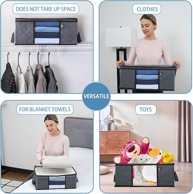 VENO 3 Pack Medium Clothes Storage Bag Organizer - Image 3