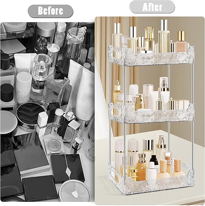 3-Tier Bathroom Counter Organizer Countertop Storage, Dresser Organizer Vanity - Image 3