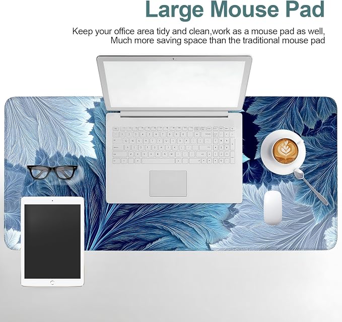 Leaves Gaming Mouse Pad 35.4"x15.7"Desk Mat Anti-Slip Rubber Base & Durable - Image 6