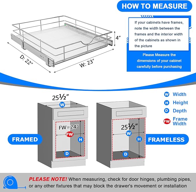 WelFurGeer Soft Close Slide Out Cabinet Shelf, Kitchen Shelf Organizer - Image 3