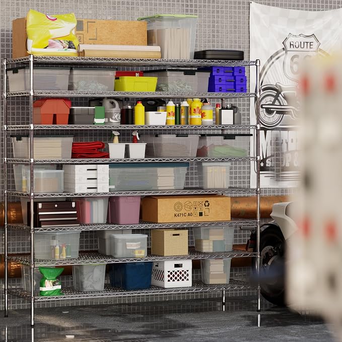24" Deep x 72" Wide x 74" Height Wire Shelving Kit | 8-Tier | NSF Commercial - Image 6