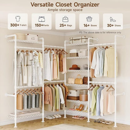 ONBRILL L4 Wall Mounted Industrial Pipe Clothing Rack, Closet Organizer System - Image 9