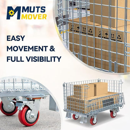 50-Gallon Folding Wire Laundry Cart - Image 6