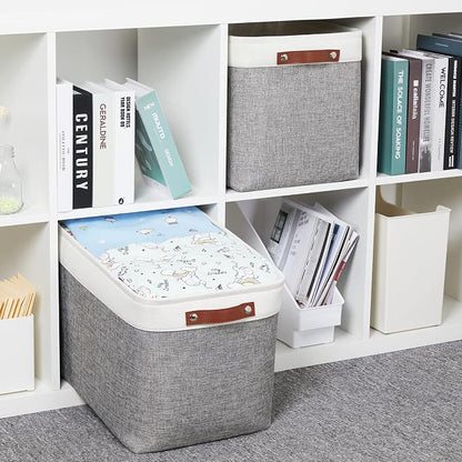 HNZIGE Large Fabric Storage Baskets Bins - Image 4