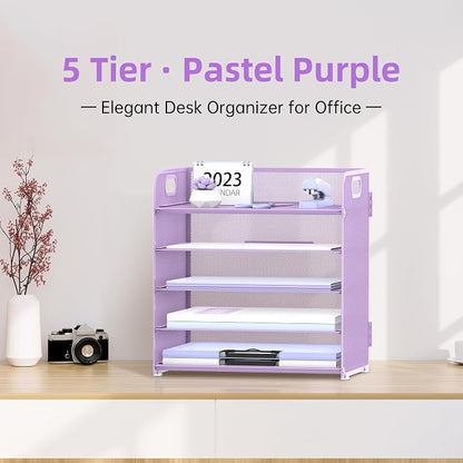 Supeasy 5 Trays Paper Organizer Letter Tray - Image 2