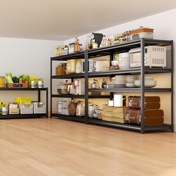 Storage Shelves, Garage Metal Shelving Unit, Adjustable, Double-Layer Column - Image 4
