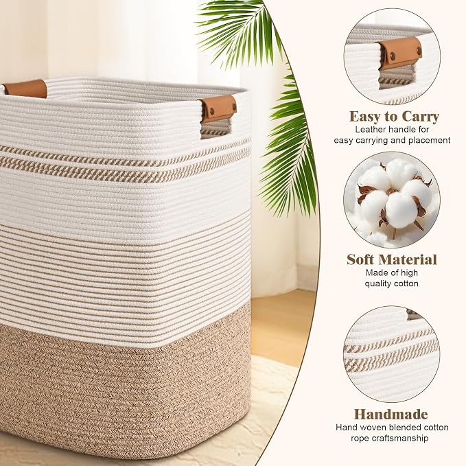 Laundry Hamper, 85L Tall Laundry Basket - Image 6