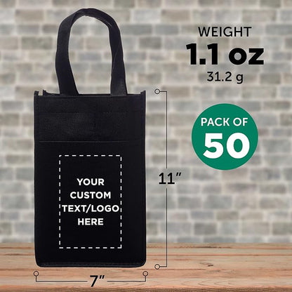 DISCOUNT PROMOS Non-Woven Vineyard Two Bottle Wine Bags - Image 5