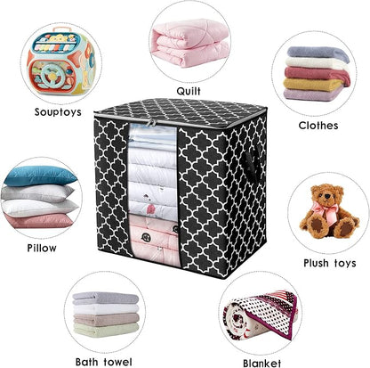 WISELIFE Storage Bags 4 Pack/100L Large Blanket Clothes Organization and - Image 4