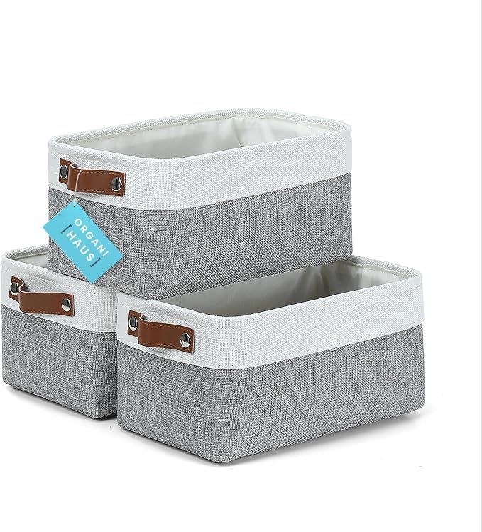 OrganiHaus Small Fabric Storage Baskets by OrganiHaus