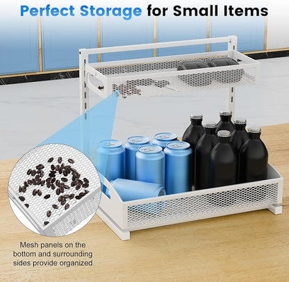 Metal Under Sink Organizer, Pull Out Cabinet Organizer Rack - Image 7
