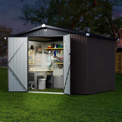Metal Storage Shed, 10x8 Outdoor Storage Building, Large Backyard Sheds - Image 9