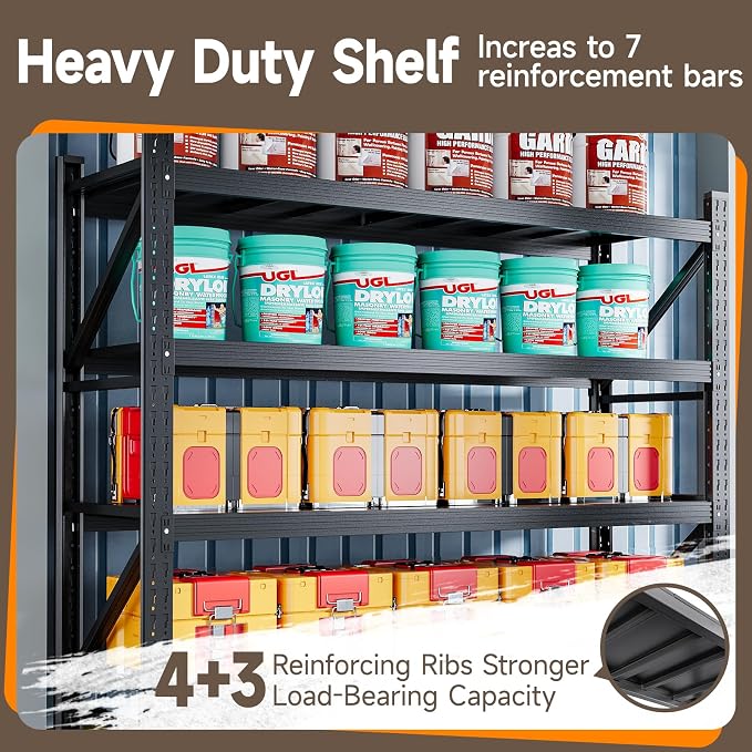 8000LBS Metal Garage Shelving Unit 68" W Storage Shelves Heavy Duty 4 Tier - Image 7