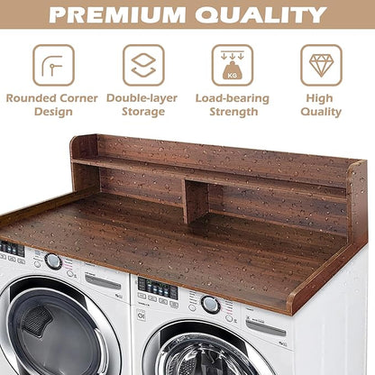 Royxen Laundry Countertop with 2-Tier Shelf Universal Fit, Washer and Dryer - Image 5