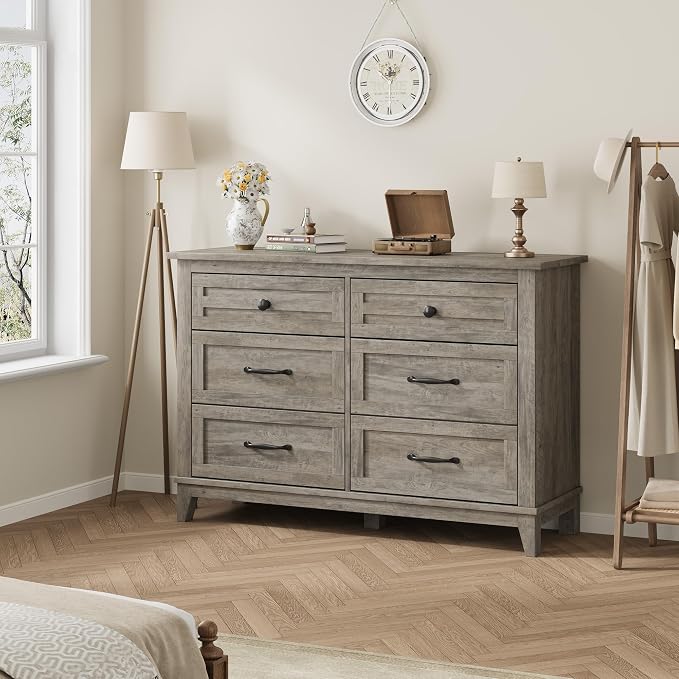 GarveeHome 6 Dresser for Bedroom, 47 in Wide Drawer Dresser - Image 7