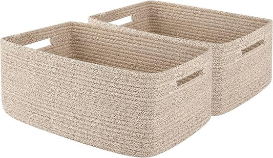 OIAHOMY Storage Basket for Shelves, Closet Cube Storage Bins Baskets for by MasterofSpaceOptimization