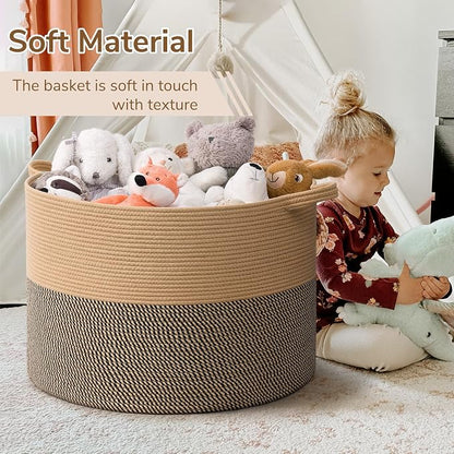 INDRESSME 115L Extra Large Blanket Basket, Woven Baskets - Image 6