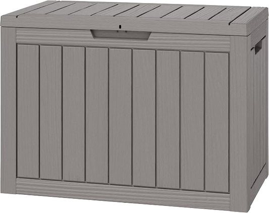 Outdoor Storage Box, Weather-Resistant Resin Deck Box by LHBGO