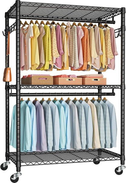 FUTASSI P1 Plus Rolling Clothes Rack, 22mm Diameter Heavy Duty Garment Rack by FUTASSI