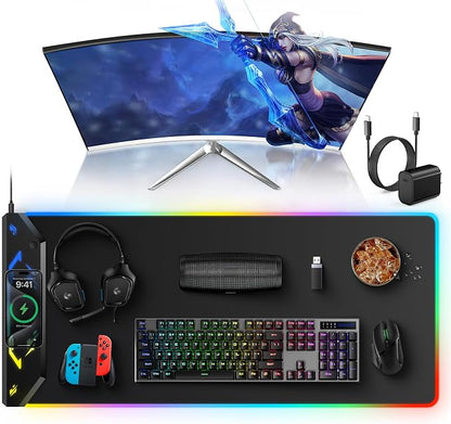 TopMade Wireless Charging Mouse Pad, RGB Gaming Mousepad, 35.4" x 15.8" Extra by TopmadeProduct-Ordernow