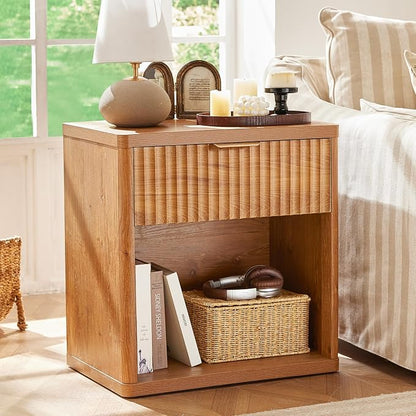 LEYAOYAO Fluted Nightstand by LEYAOYAO-Findtheshiningpointofyourideallife%EF%BC%81