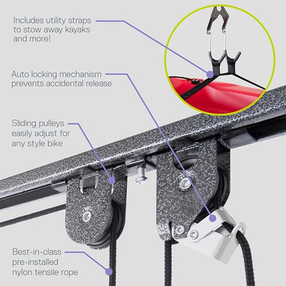 Bike Hoist- Heavy Duty for Space Saving - Image 4