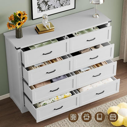 8-Drawer Dresser for Bedroom, Modern Wooden Chest of Drawers - Image 5