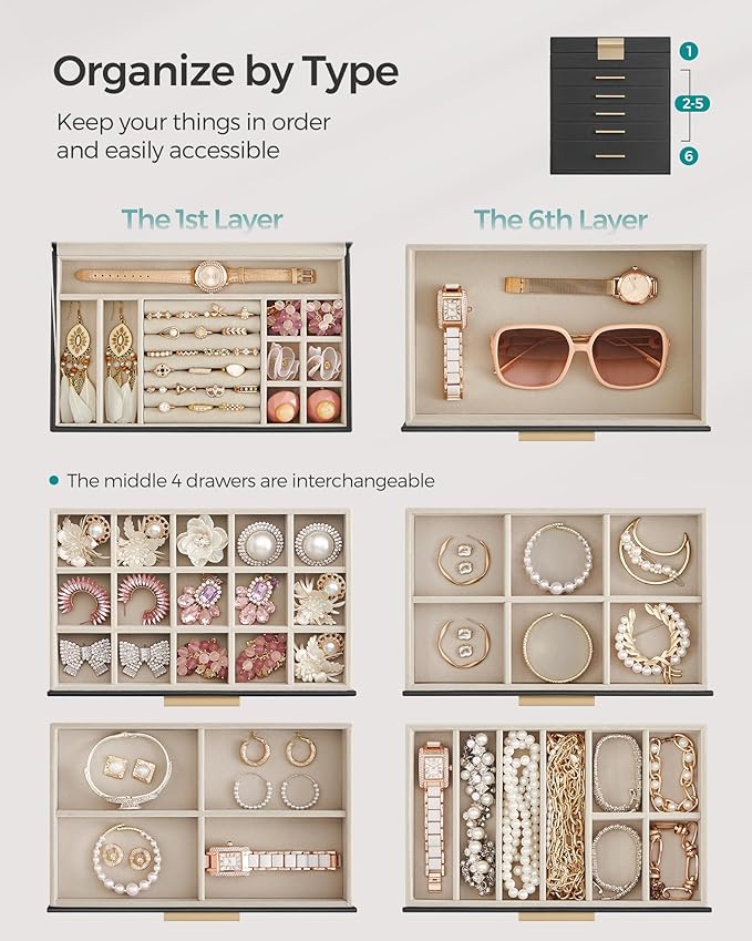 SONGMICS Jewelry Box Organizer - Image 3