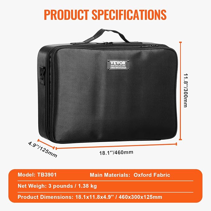 VEVOR Makeup Train Case Professional Makeup Storage Organizer Box Make Up - Image 7