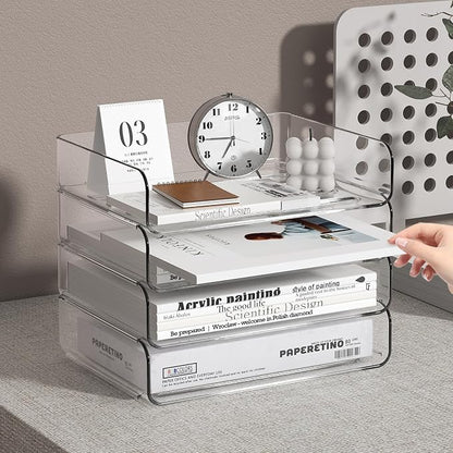 4-Tier Acrylic Paper Tray Organizer - Image 6