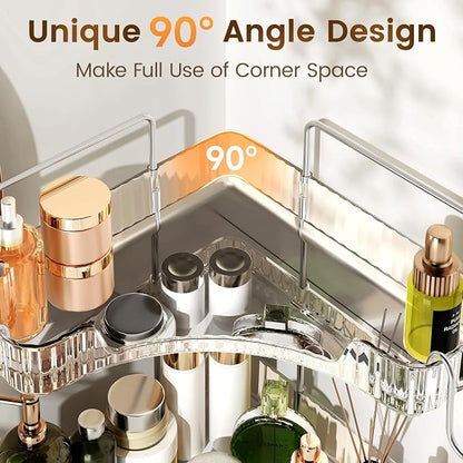 Corner Bathroom Counter Organizer 3-Tier Bathroom Organizer Countertop - Image 3