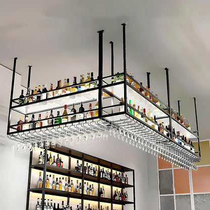 47.2IN Acrylic Ceiling Wine Glass Rack - Image 6