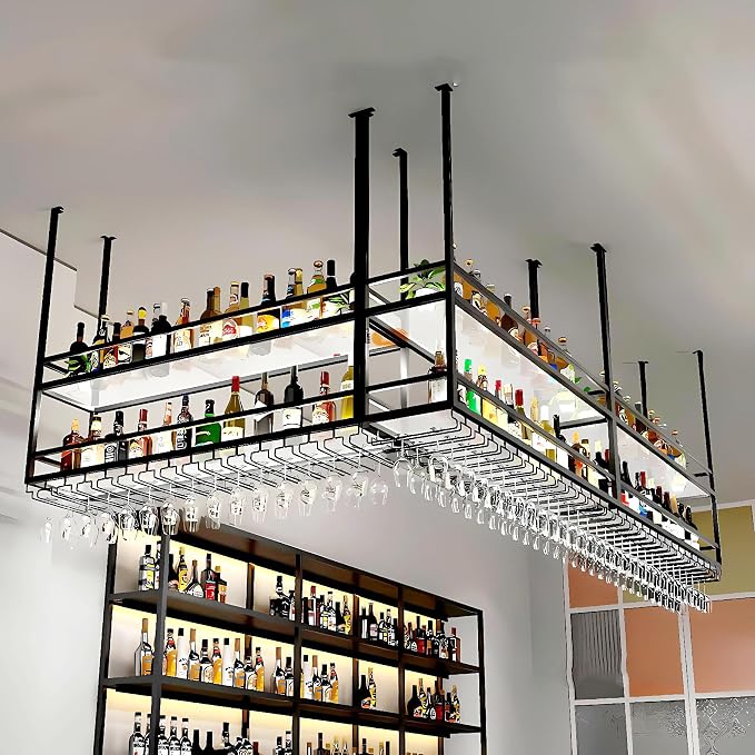 59IN Acrylic Ceiling Wine Glass Rack - Image 6