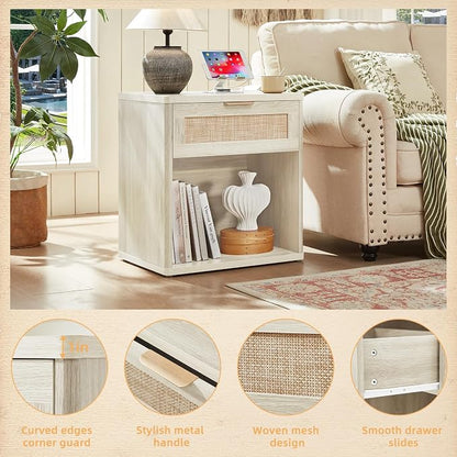 LEYAOYAO Rattan Nightstands Set of 2 - Image 5