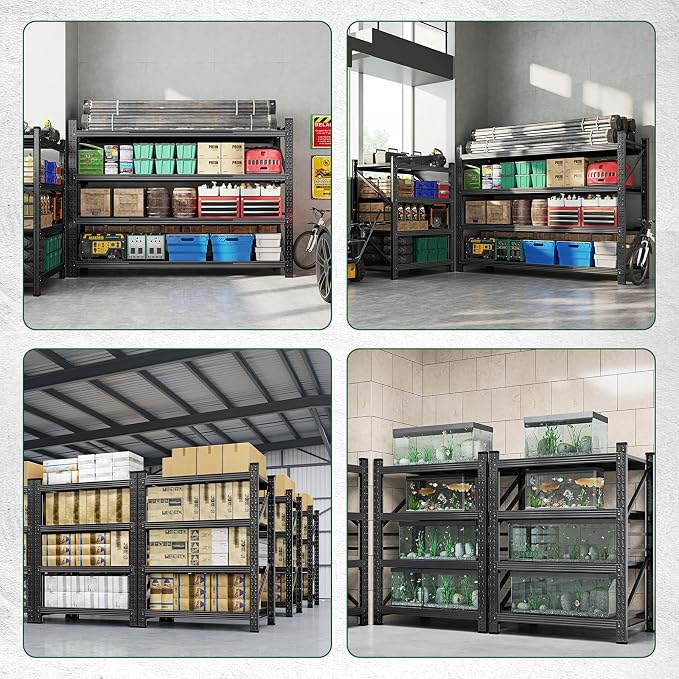 Letaya 2000LBS Storage Shelves Heavy Duty, 4 Tier Adjustable Utility Rack Shelf - Image 6