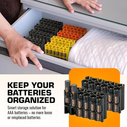 Storacell AAA-12 Battery Storage Caddy and Dispenser, Holds 12 AAA Batteries - Image 2