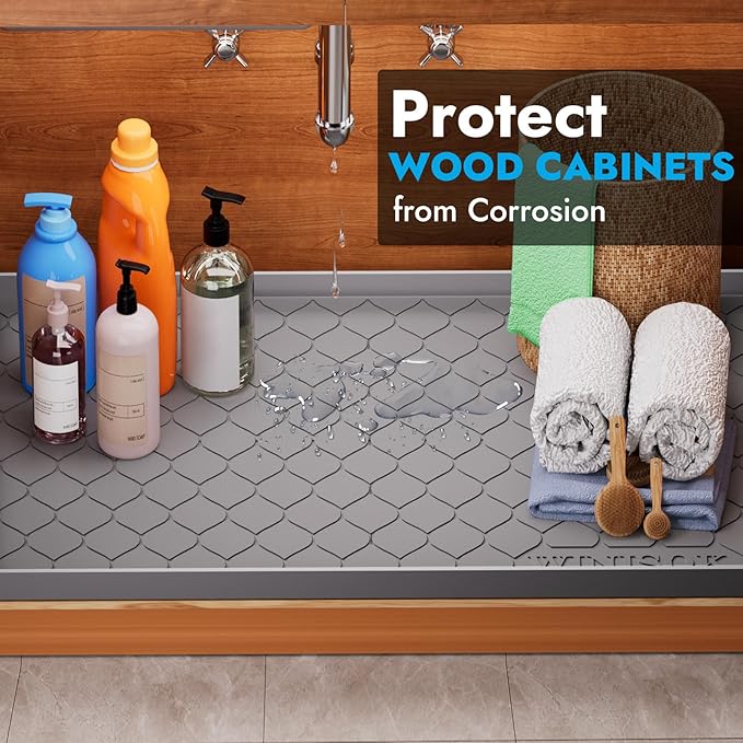 Silicone Under Sink Mat 25" x 19", kitchen Essentials and Gadgets, Shelf liner - Image 3