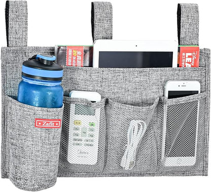 Linen Bedside Caddy, Bedside Storage Organizer - Image 2