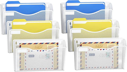 Samstar 6 Pack Mesh Wall Mounted File Holder Metal Wall File Pocket Mail by Samstar