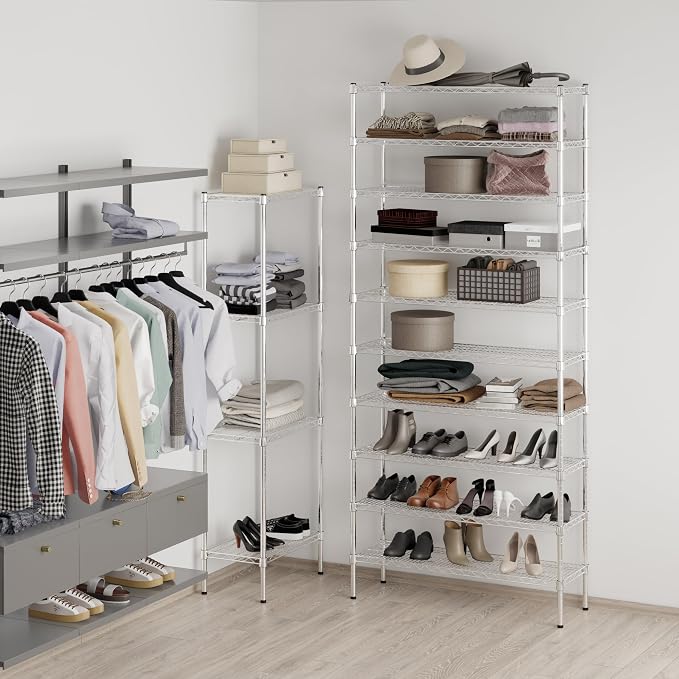 14" Deep x 42" Wide x 96" Height Wire Shelving Kit | 10-Tier | NSF Commercial - Image 5