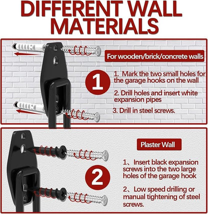 3-H Garage Wall Hooks 45 Pack, Garage Hooks Heavy Duty - Image 6