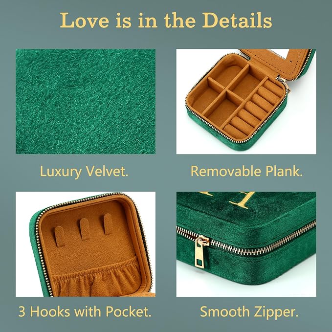 Parima Back to school Plush Velvet Jewelry Box - Image 5