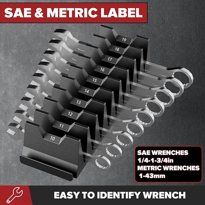 40PCS Magnetic Wrench Organizer Wrench Holder - Image 4