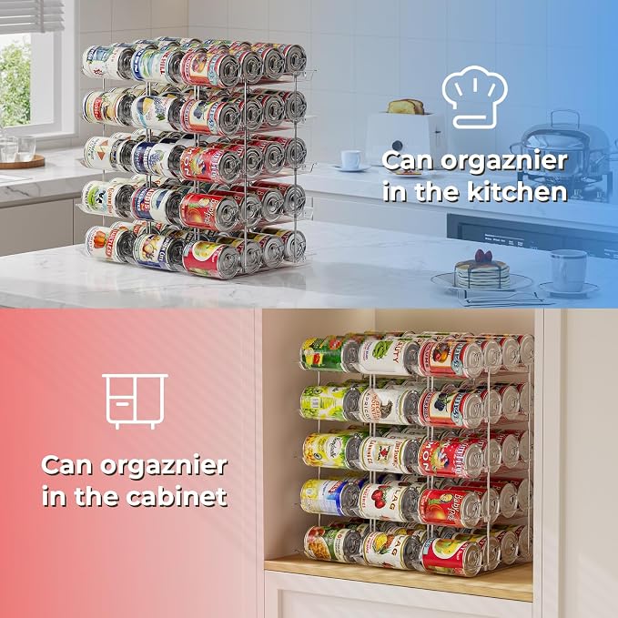Stackable 5 Tiers Can Organizer Pantry, Canned Food Holder - Image 4