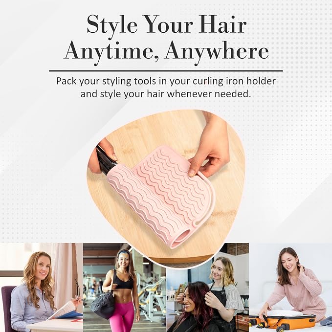 Vanity Accessories Heat Resistant Mat – Silicone Flat Iron & Curling Iron Holder - Image 4