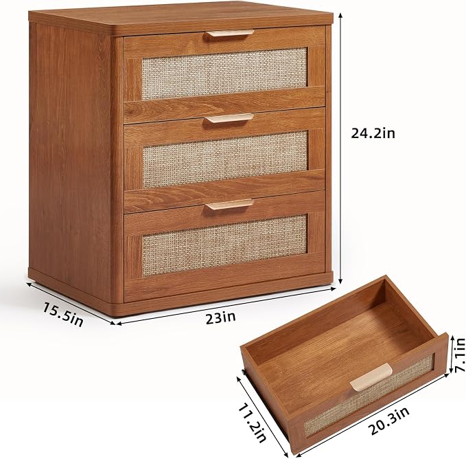 LEYAOYAO Rattan Night Stand - Image 3
