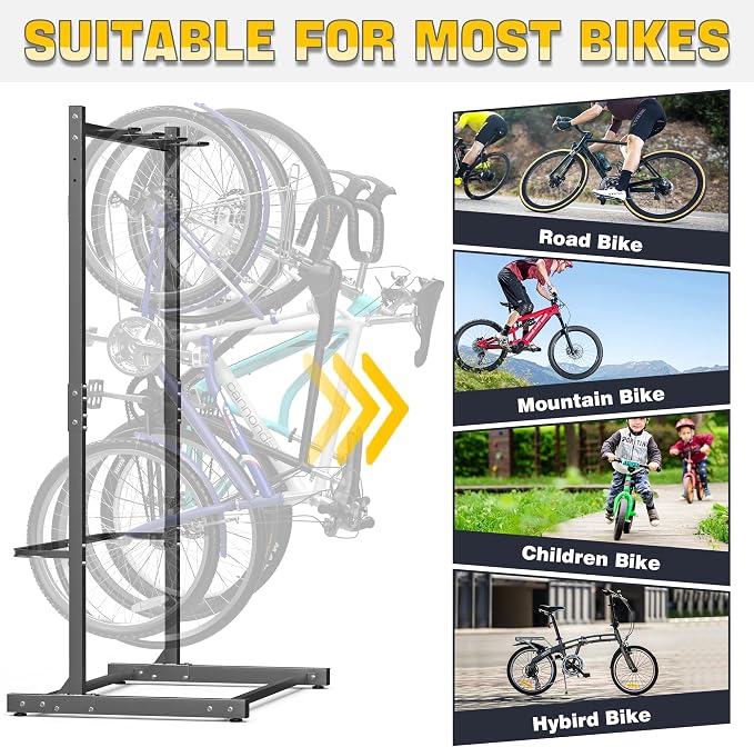 Ultrawall Freestanding Bike Rack, Vertical Bike Storage Stand - Image 3